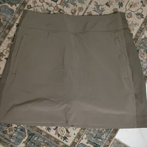 Khaki Skirt with Side Pockets Tennis Skirt
